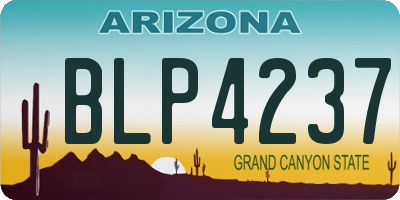 AZ license plate BLP4237