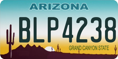 AZ license plate BLP4238