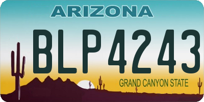 AZ license plate BLP4243