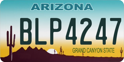 AZ license plate BLP4247