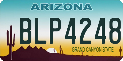 AZ license plate BLP4248