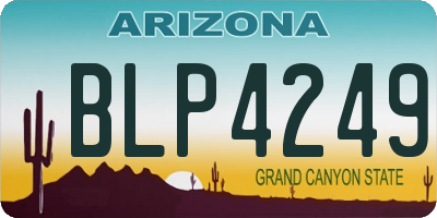 AZ license plate BLP4249