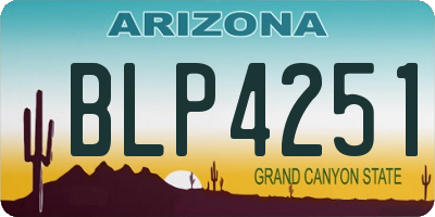 AZ license plate BLP4251