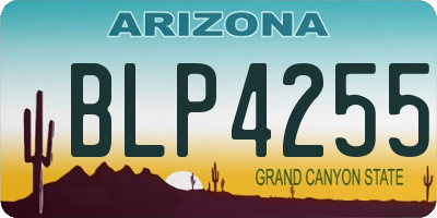 AZ license plate BLP4255