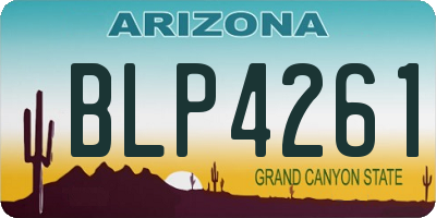 AZ license plate BLP4261