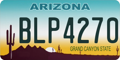 AZ license plate BLP4270