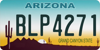 AZ license plate BLP4271