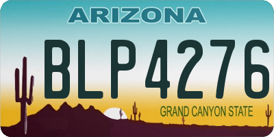 AZ license plate BLP4276