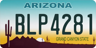 AZ license plate BLP4281