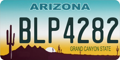 AZ license plate BLP4282