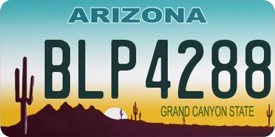 AZ license plate BLP4288
