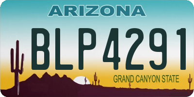AZ license plate BLP4291