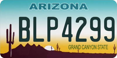 AZ license plate BLP4299