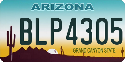 AZ license plate BLP4305