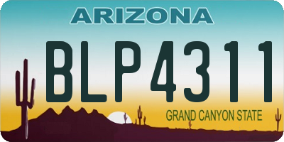 AZ license plate BLP4311