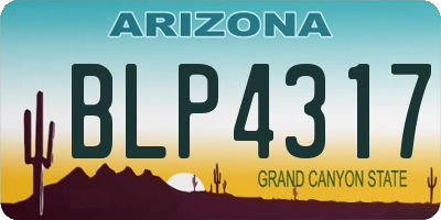 AZ license plate BLP4317
