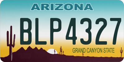 AZ license plate BLP4327