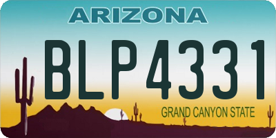 AZ license plate BLP4331