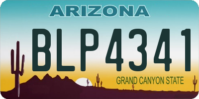 AZ license plate BLP4341