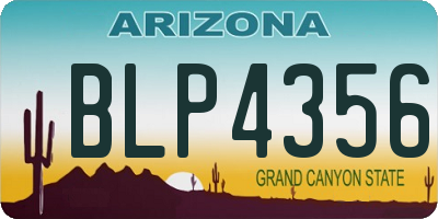 AZ license plate BLP4356