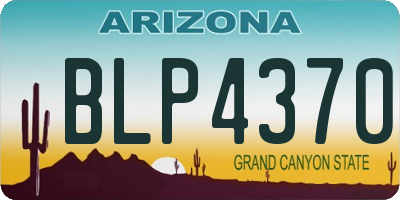 AZ license plate BLP4370