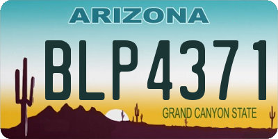 AZ license plate BLP4371