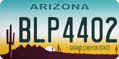 AZ license plate BLP4402