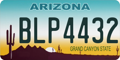 AZ license plate BLP4432