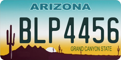 AZ license plate BLP4456