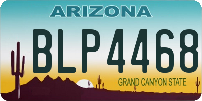 AZ license plate BLP4468