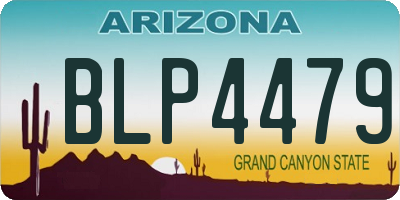 AZ license plate BLP4479