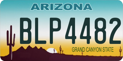AZ license plate BLP4482