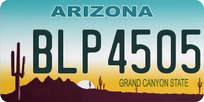 AZ license plate BLP4505