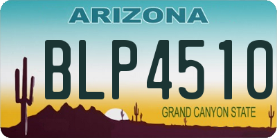AZ license plate BLP4510