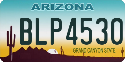 AZ license plate BLP4530