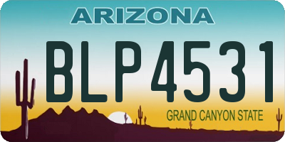 AZ license plate BLP4531