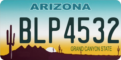 AZ license plate BLP4532