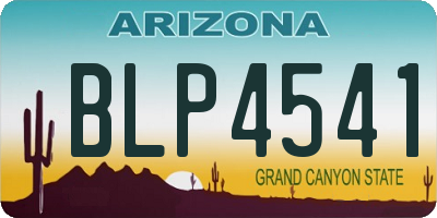 AZ license plate BLP4541