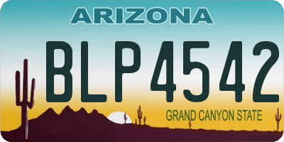 AZ license plate BLP4542