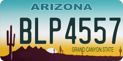AZ license plate BLP4557