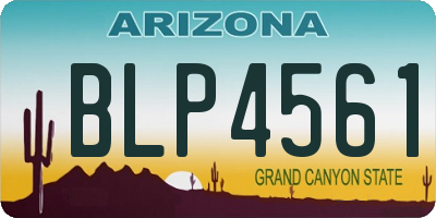 AZ license plate BLP4561
