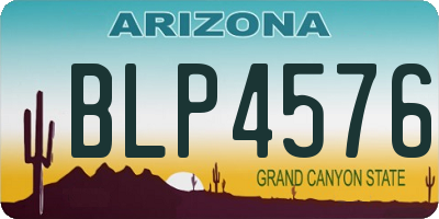 AZ license plate BLP4576