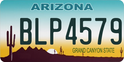 AZ license plate BLP4579