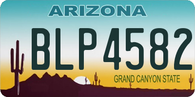 AZ license plate BLP4582