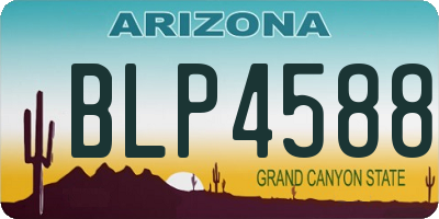AZ license plate BLP4588