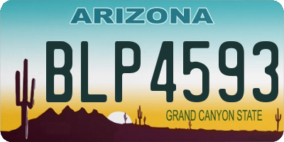 AZ license plate BLP4593