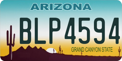 AZ license plate BLP4594