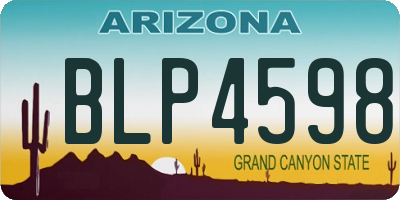 AZ license plate BLP4598