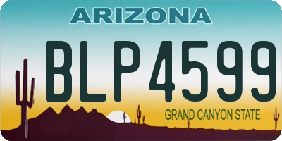 AZ license plate BLP4599