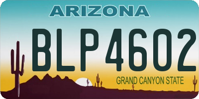 AZ license plate BLP4602